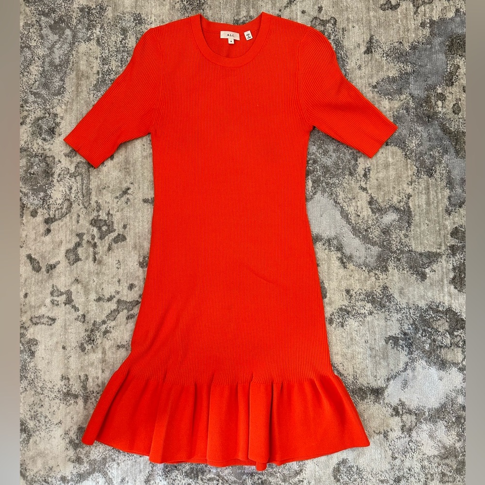 A.L.C. Mini Dress in Bright Orange
